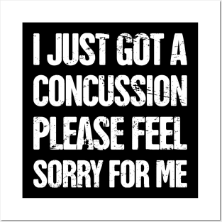 Funny - Get Well Gift Cracked Skull Concussion Posters and Art